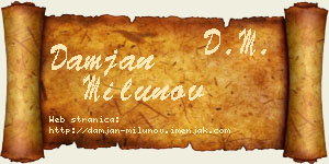 Damjan Milunov vizit kartica